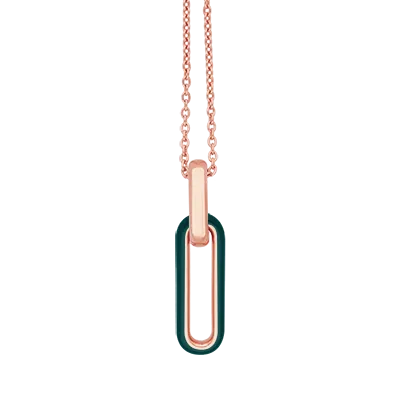 Swing, collar con dije de plata 925 y esmalte