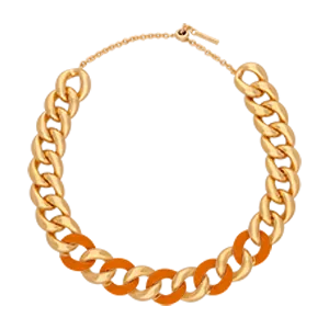 Kate, collar de cadena barbada de plata 925 y esmalte, con cierre ajustable