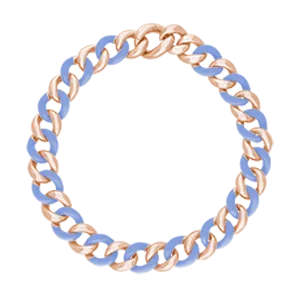 Rita, collar de cadena barbada de plata 925 y esmalte