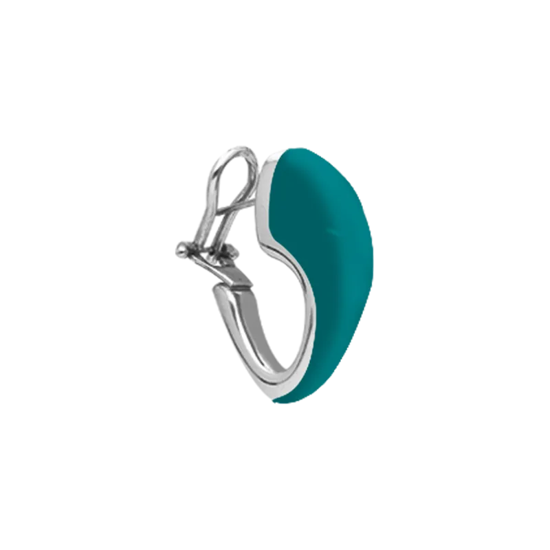 Spark, par de aretes de plata 925 y esmalte, con poste y cierre de clip