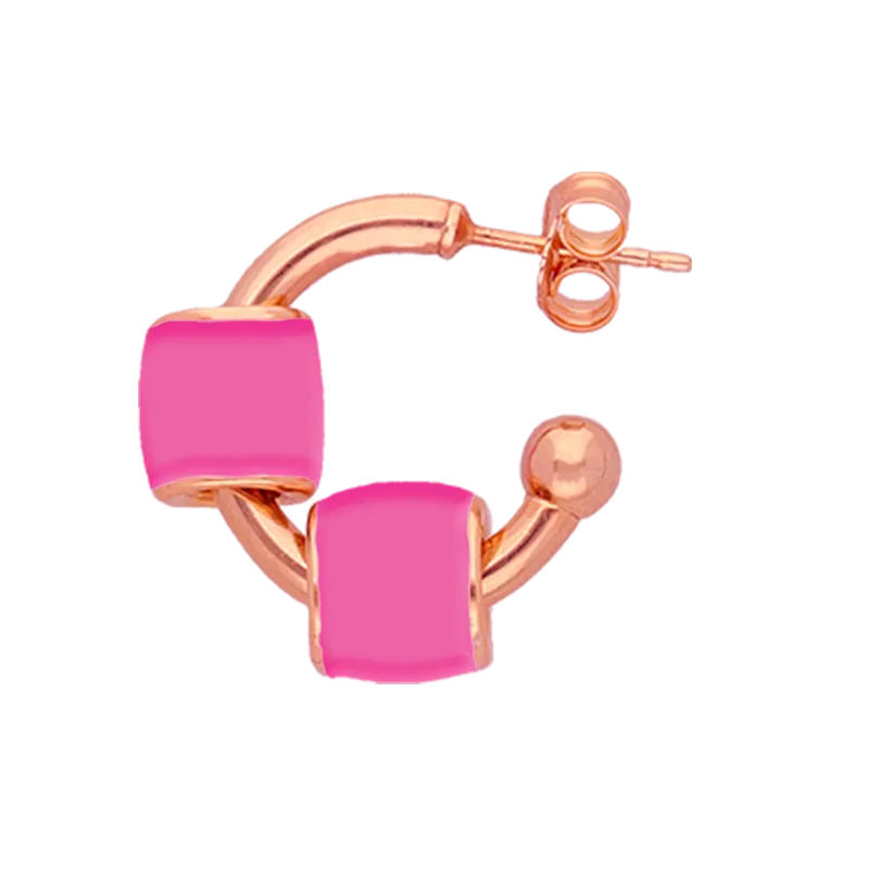 Sprout, arete individual con pepitas, de plata 925 y esmalte